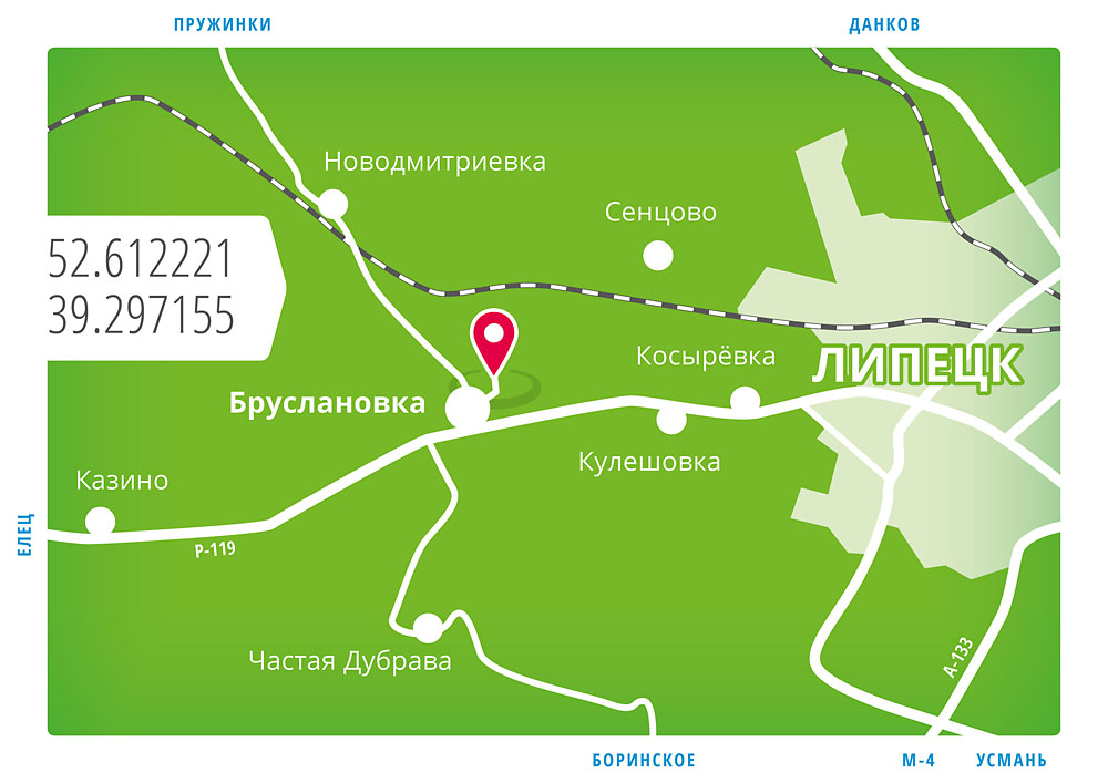 Схема проезда День Липецкого поля 2023